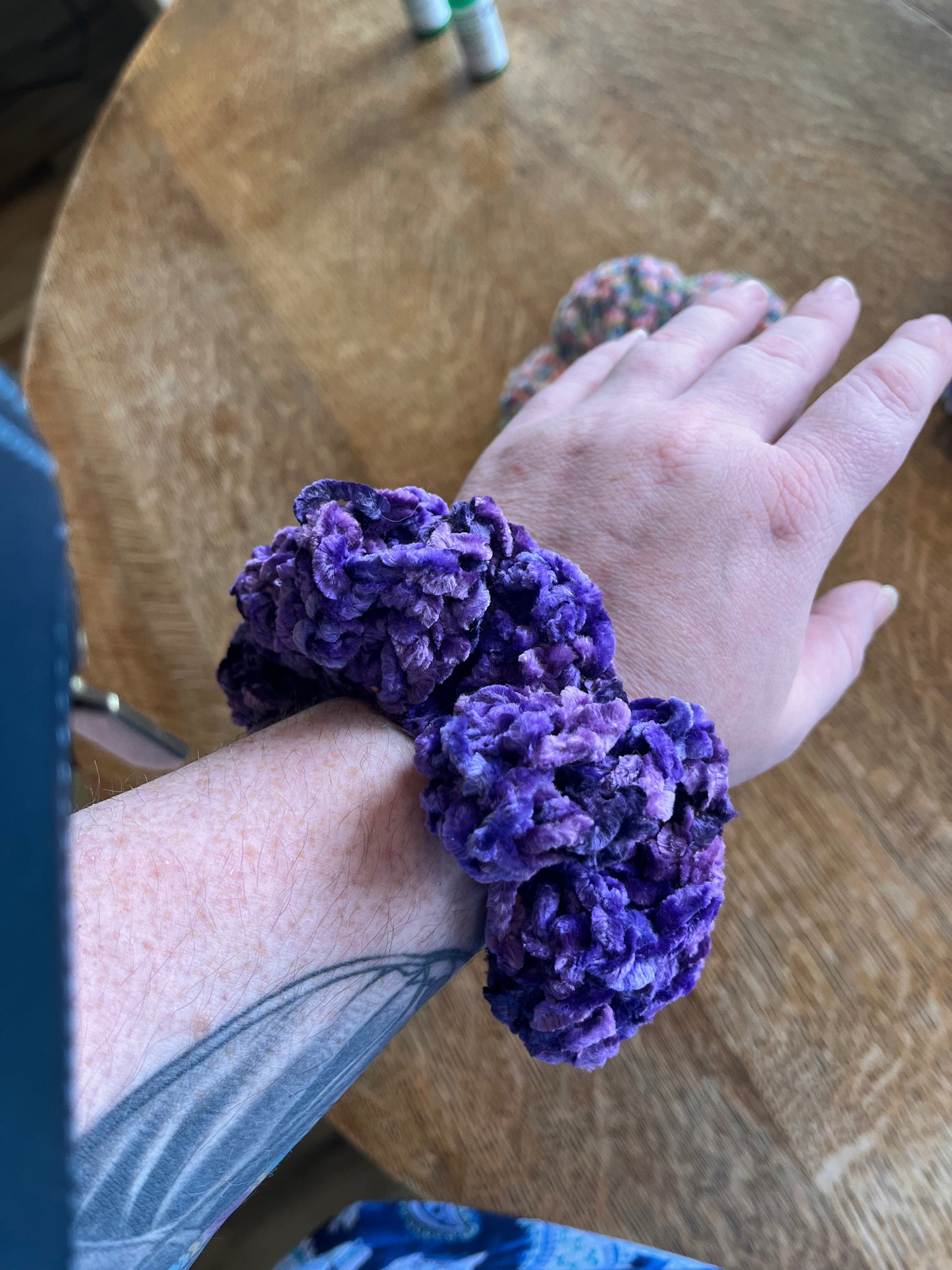 Purple Velvet Scrunchies