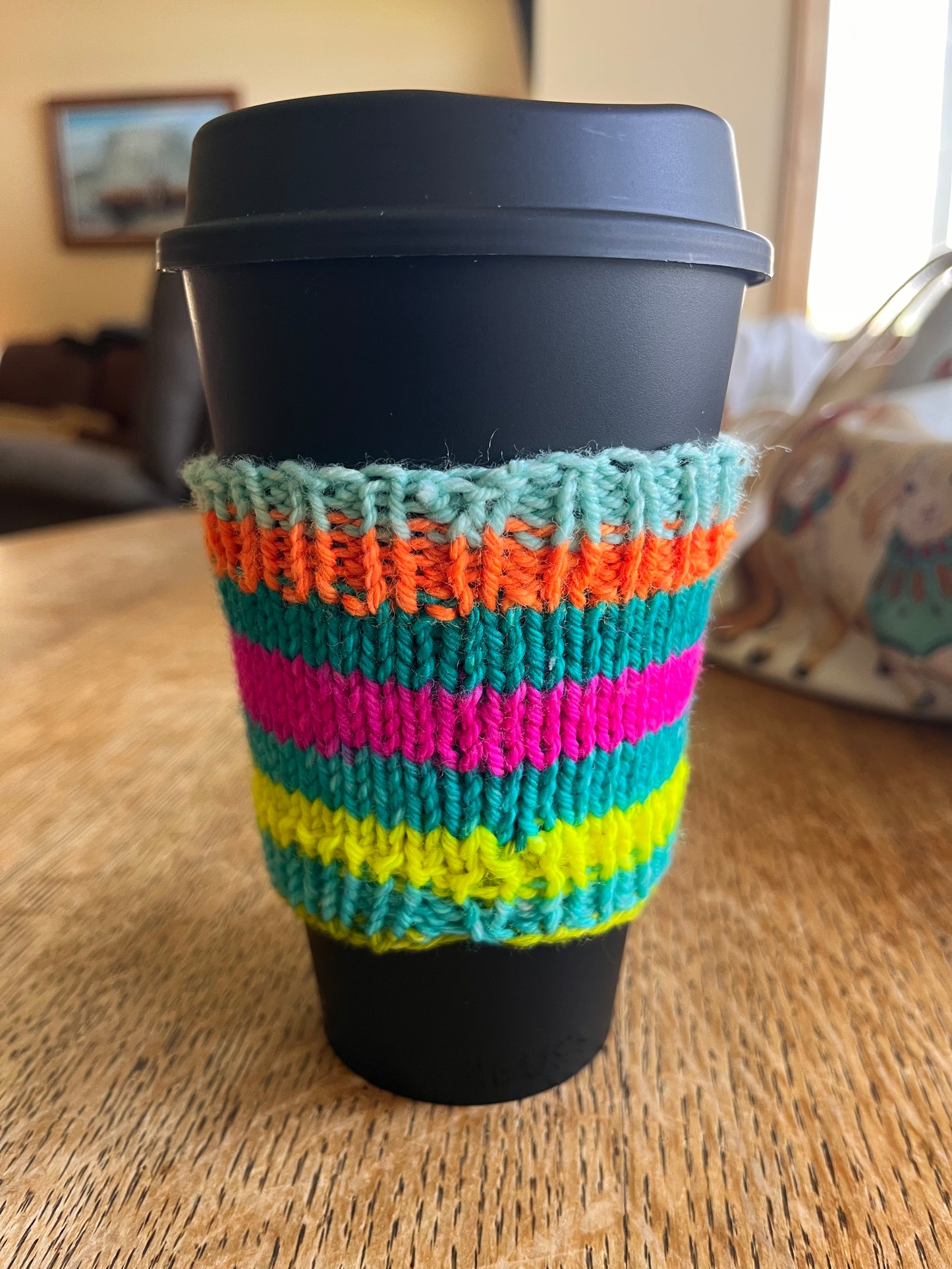 Imperfect Striped Coffee Cozies