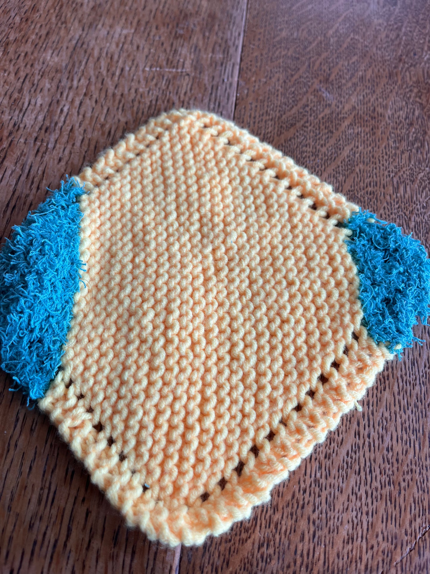 Yellow dishcloths with scrubby tips