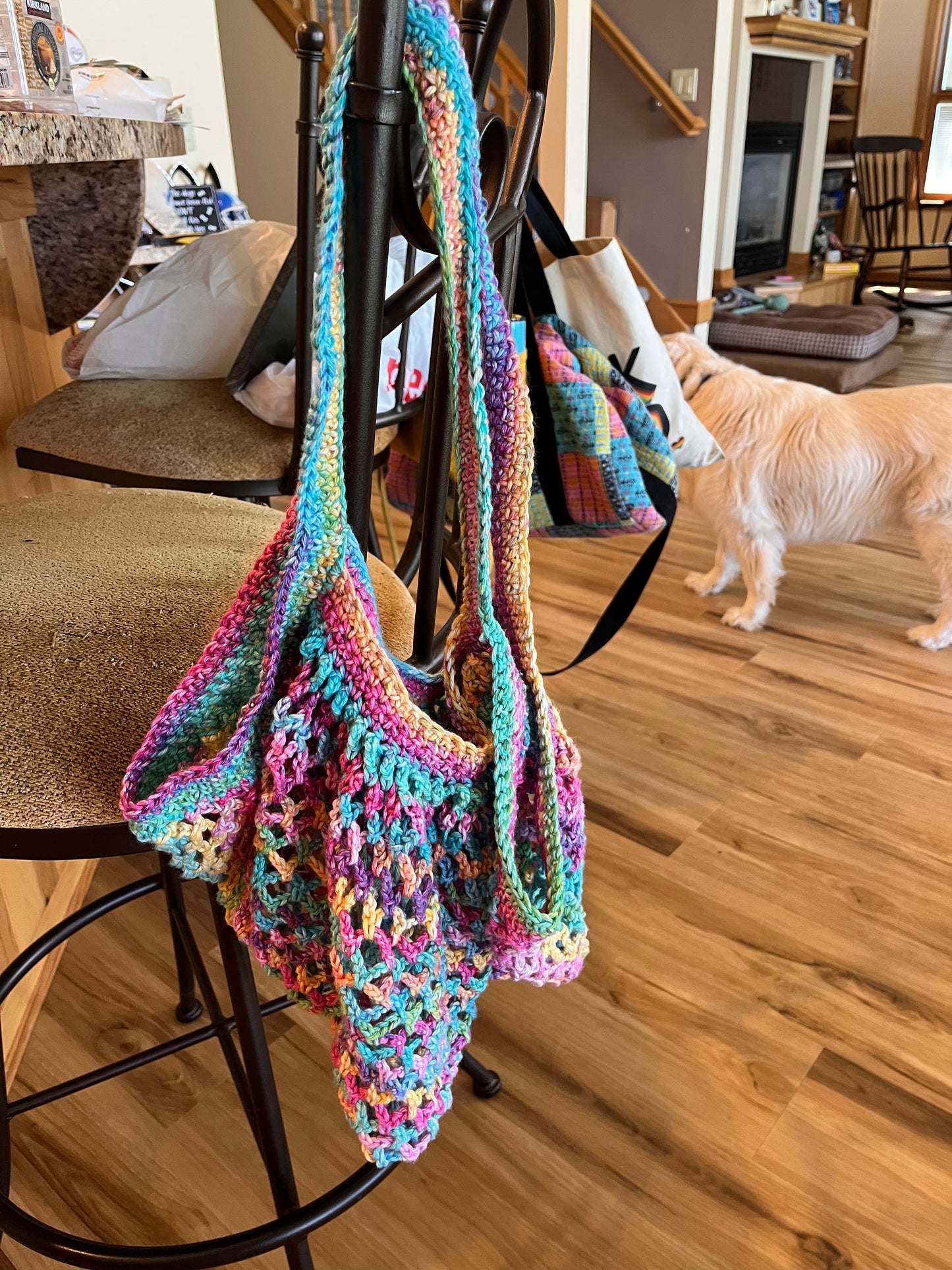 Spring Multicolored Market Bag- Medium