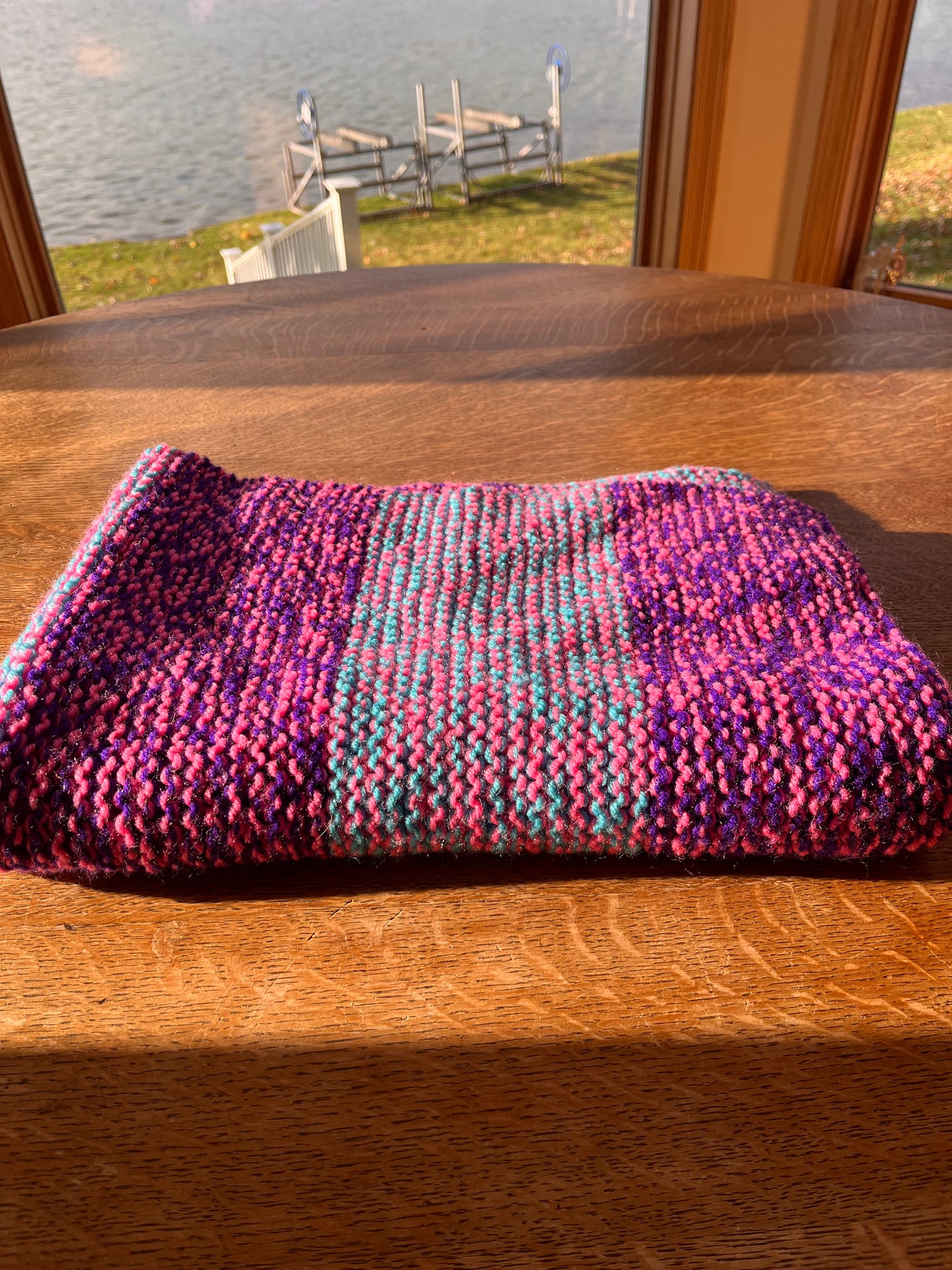 Pink, Blue and Purple Baby Blanket