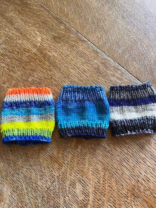Blue Striped Coffee Cozies