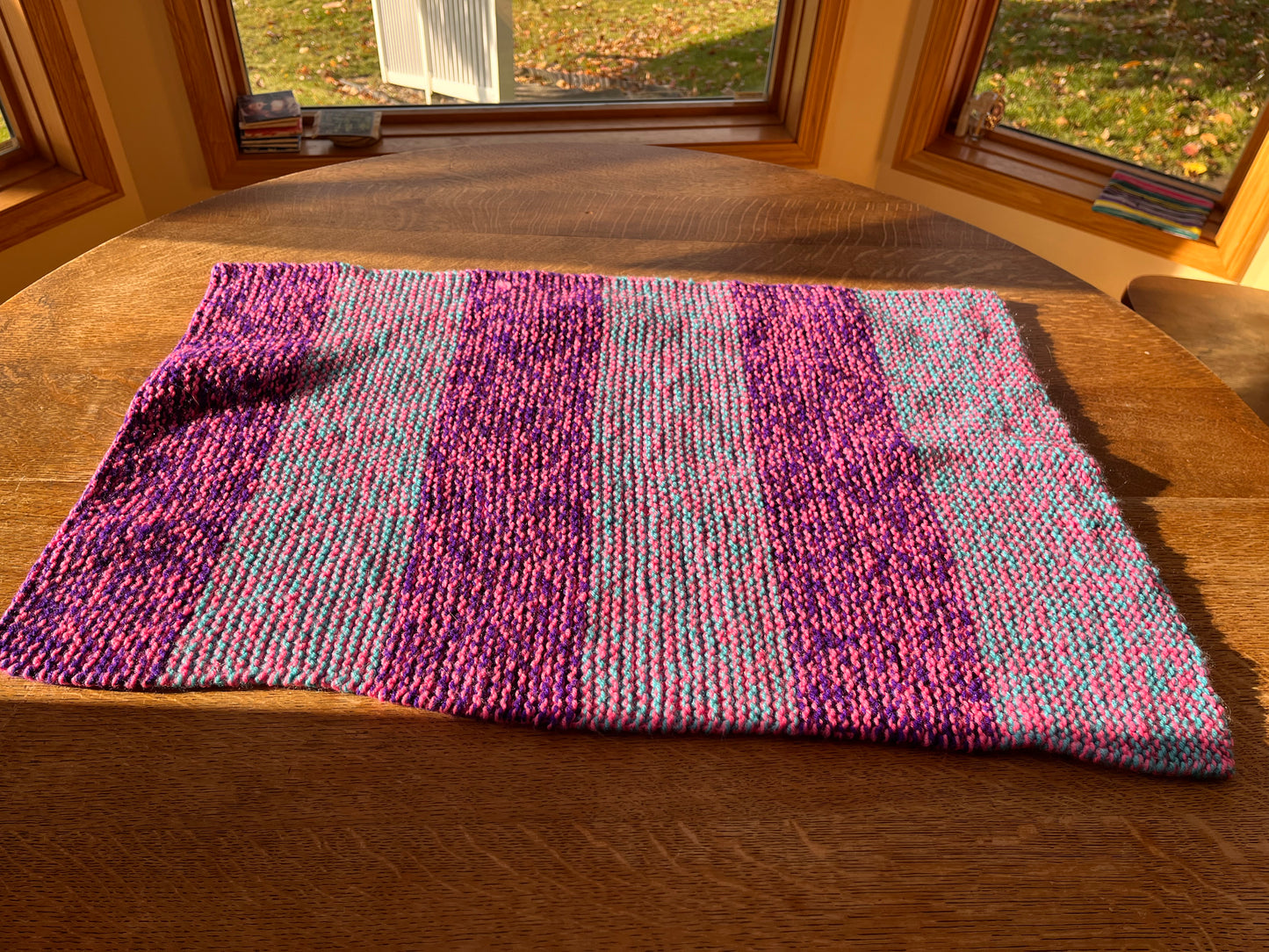 Pink, Blue and Purple Baby Blanket