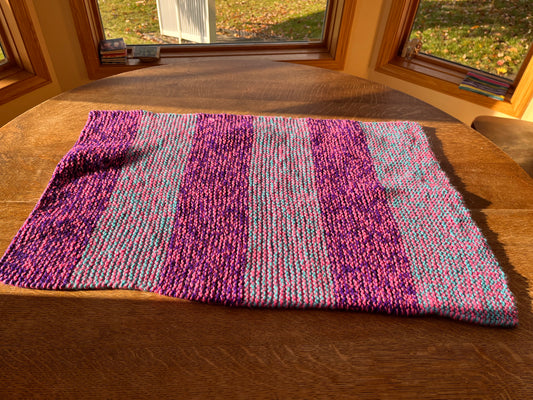 Pink, Blue and Purple Baby Blanket