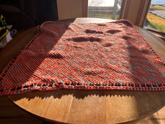 Orange and Blue Baby Blanket