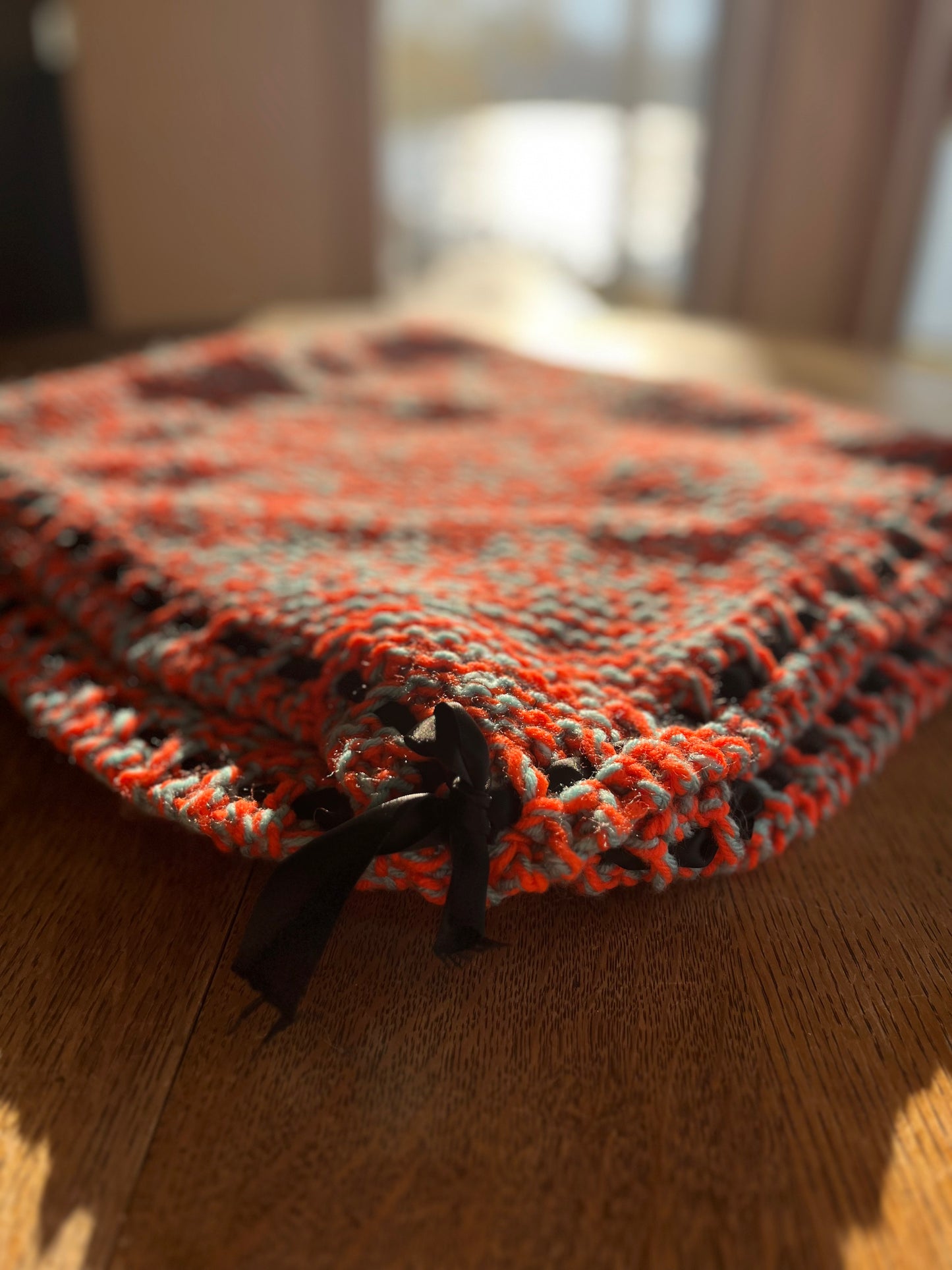 Orange and Blue Baby Blanket